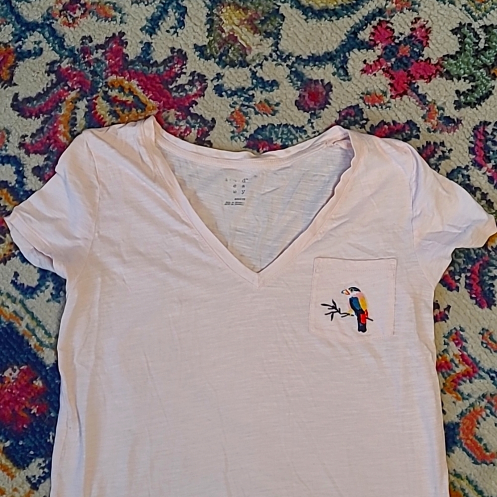 Embroidered Bird 🐦 Tee - Picture 1 of 4